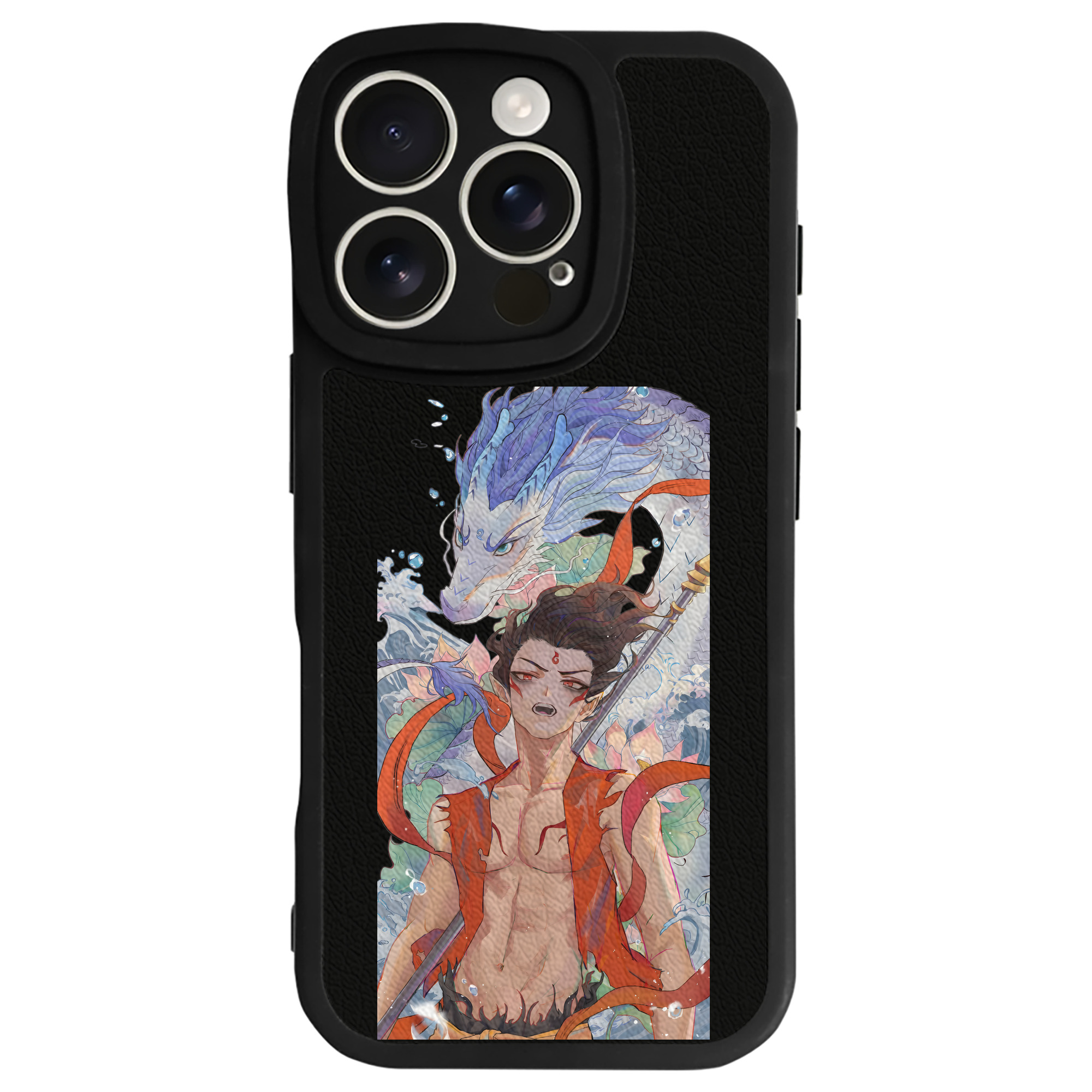 （画像用） Ne Zha 2 ナタ 魔童の大暴れ 【iPhone 16シリーズ対応】シリコンスマホケース（レザー調） 材質：シリコン